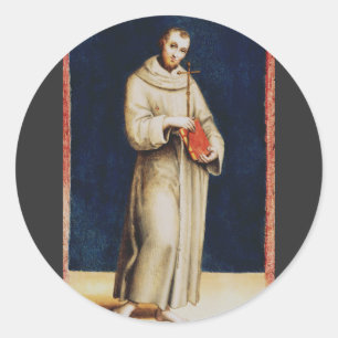 Sint-Franciscus van Assisi door Rafaël Renaissance Ronde Sticker