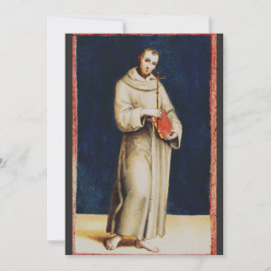 Sint Franciscus van Assisi door Raphael Renaissanc Bedankkaart