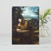 Sint Franciscus van Assisi Feestdagenkaart (Staand voorkant)