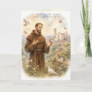 Sint-Franciscus van Assisi Gebed voor dierenliefde Kaart