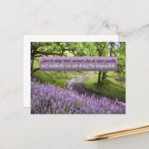 Sint Franciscus van Assisi Inspirerend Quote mogel Briefkaart