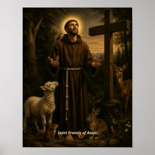 Sint-Franciscus van Assisi-kunstprint Poster