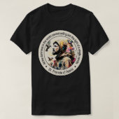 Sint Franciscus van Assisi Religieuze Citaten Gesc T-shirt (Design voorkant)