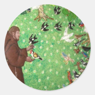 Sint Franciscus van Assisi Ronde Sticker