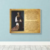 Sint Franciscus van Assisi's Gebed Canvas Afdruk (Insitu (Houten vloer))