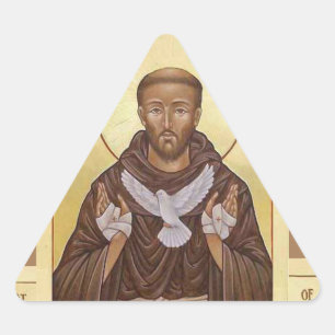 Sint Franciscus van AssisiSticker Driehoek Sticker