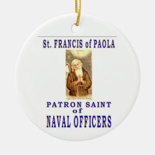 Sint-FRANCISCUS van PAOLA Keramisch Ornament