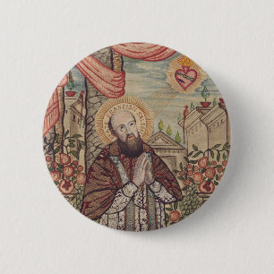 Sint-Franciscus van Sales Bisschop van Genève Ronde Button 5,7 Cm