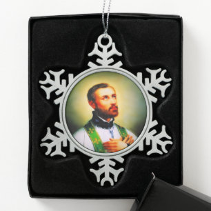 Sint-Franciscus Xaverius Tin Sneeuwvlok Ornament