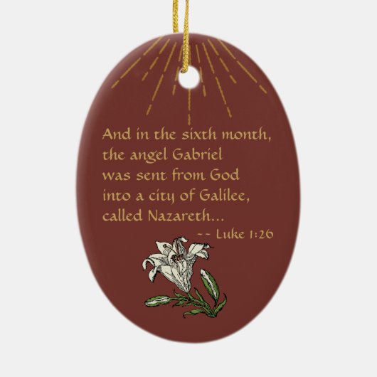 Sint Gabriel the Archangel (M 035) Keramisch sierm Keramisch Ornament (Achterkant)