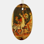 Sint-George's strijd met het Drakenmonogram Keramisch Ornament (Rechts)