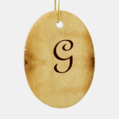 Sint-George's strijd met het Drakenmonogram Keramisch Ornament (Achterkant)