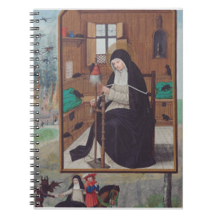 Sint Gertrude van Helfta door Simon Bening Notitieboek