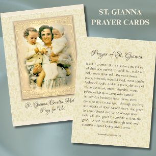 Sint-Gianna Beretta Molla Katholiek Gebed Heilige Visitekaartje