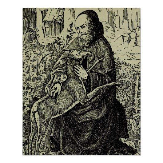 Sint Giles de kluizenaar Perfect Poster (Voorkant)