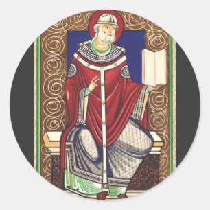 Sint Gregorius de Grote Kerkleraar Ronde Sticker