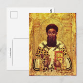 Sint Gregorius Palamas Orthodox Christelijk icoon Briefkaart (Voorkant / Achterkant)