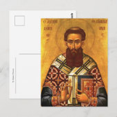 Sint Gregorius Palamas Orthodox Christelijk icoon Briefkaart (Voorkant / Achterkant)