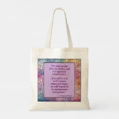 Sint Hildegard van Bingen Quote Canvas tas (Achterkant)