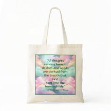 Sint Hildegard van Bingen Quote Canvas tas