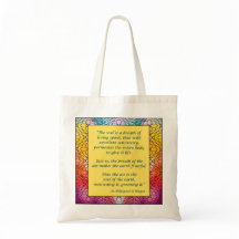 Sint Hildegard van Bingen Quote Canvas tas