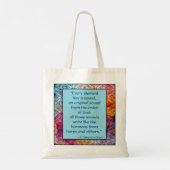 Sint Hildegard van Bingen Quote Canvas tas (Achterkant)