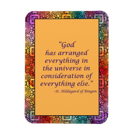 Sint Hildegard van Bingen Quote Magnet Magneet (Verticaal)