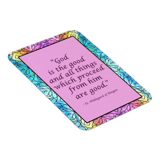 Sint Hildegard van Bingen Quote Magnet Magneet (Rechterzijde)