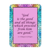 Sint Hildegard van Bingen Quote Magnet Magneet (Verticaal)