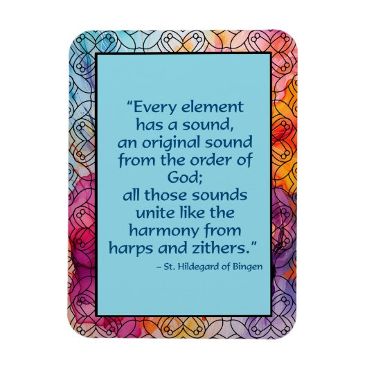 Sint Hildegard van Bingen Quote Magnet Magneet (Verticaal)