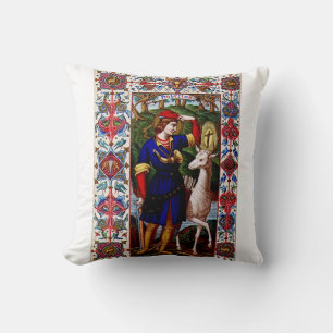 Sint-Hubertus van Luik met het hert Kussen