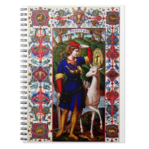 Sint-Hubertus van Luik met het hert  Notitieboek
