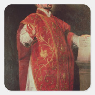Sint-Ignatius van de oprichter van de jezuïeten v Vierkante Sticker