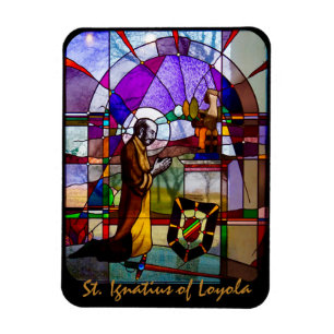 Sint-Ignatius van het Glas in lood Loyola Magneet