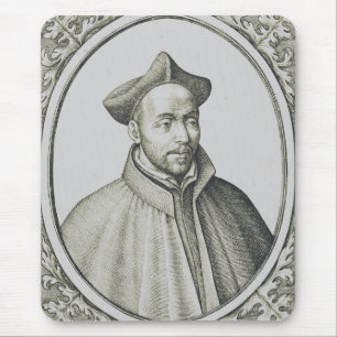 Sint-Ignatius van Loyola Gravure Antieke Kunst Muismat