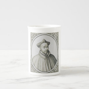 Sint-Ignatius van Loyola Gravure Antieke Kunst Porselein Kop