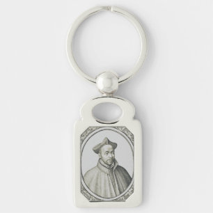 Sint-Ignatius van Loyola Gravure Antieke Kunst Sleutelhanger
