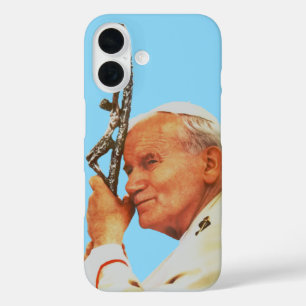 Sint Jan Paulus II de Grote Communicator Schone Ku iPhone 16 Hoesje