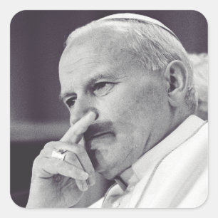 Sint Jan Paulus II De Grote Communicator Schone Ku Vierkante Sticker