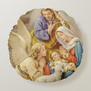 Sint-jansjovis, Mary, Jezus, Angel Rond Kussen
