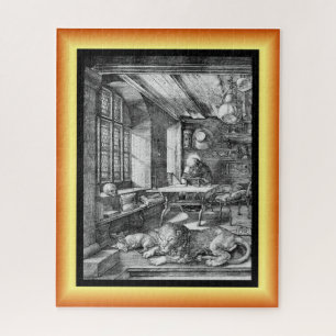 Sint Jerome in zijn studie ~ Gravure 1521 ~ Legpuzzel