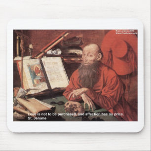 Sint-Jeromeus Quote Geef geen cadeaus en wenskaart Muismat