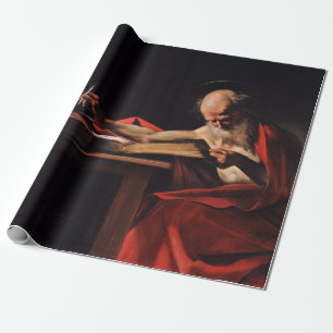 Sint-Jeromus schrijvend (door Caravaggio) Cadeaupapier