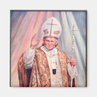 Sint-Johannes Paulus II toont deze heilige Prouly. Magneet