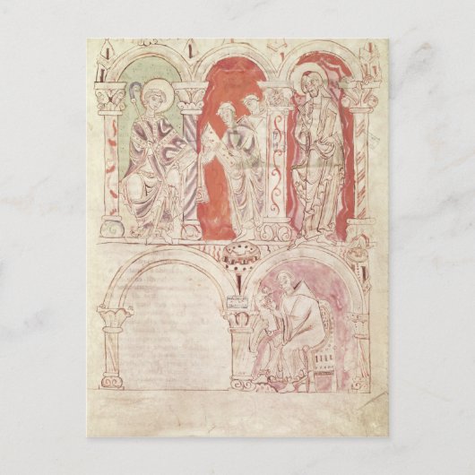 Sint-John Cassian schrijven en monniken aanbieden Briefkaart (Voorkant)