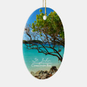 Sint-John Cinnamon Bay Oval-Ornament Keramisch Ornament (Rechts)