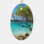 Sint-John Cinnamon Bay Oval-Ornament Keramisch Ornament (Links)