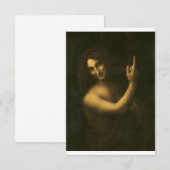 Sint John de Baptist door Leonardo da Vinci Bedankkaart (Voorkant / Achterkant)