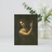 Sint-John de Baptist door Leonardo da Vinci Briefkaart (Staand voorkant)