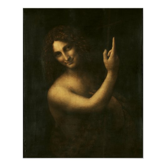Sint-John de Baptist Leonardo da Vinci Glossy Perfect Poster (Voorkant)